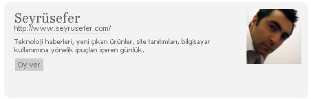 bloguma oyver seyrusefer 2009 Blog Ödülleri
