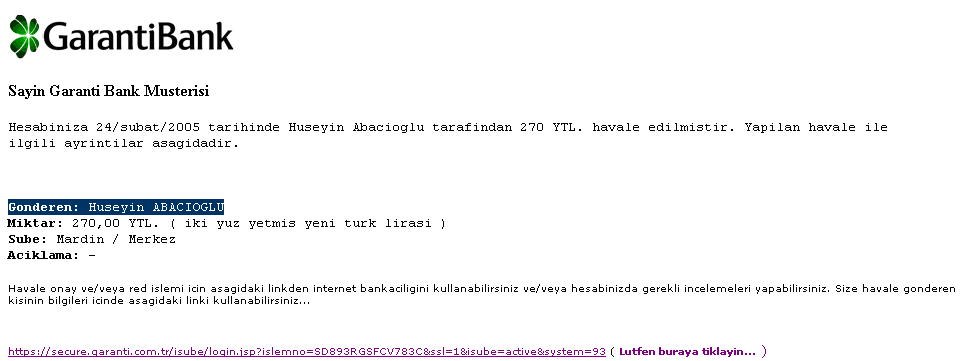para_geldi para geldi Sahte E postalara dikkat!