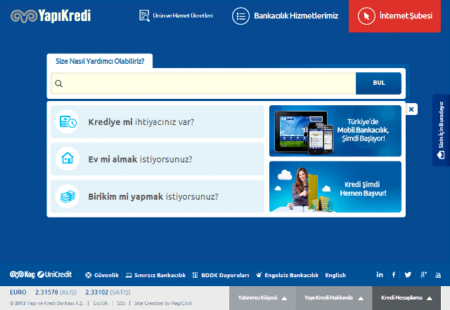 Yapı Kredi Yeni Websitesi ile Ezber Bozuyor