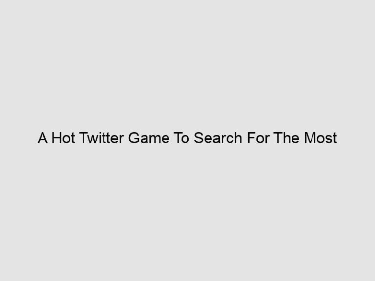 Read more about the article A Hot Twitter Game To Search For The Most Endorsed Digital Community Members