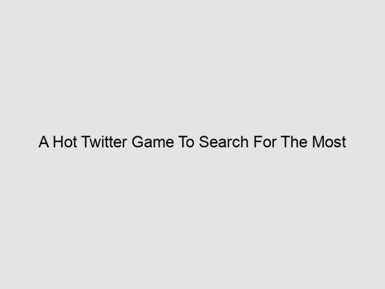 A Hot Twitter Game To Search For The Most Endorsed Digital Community Members